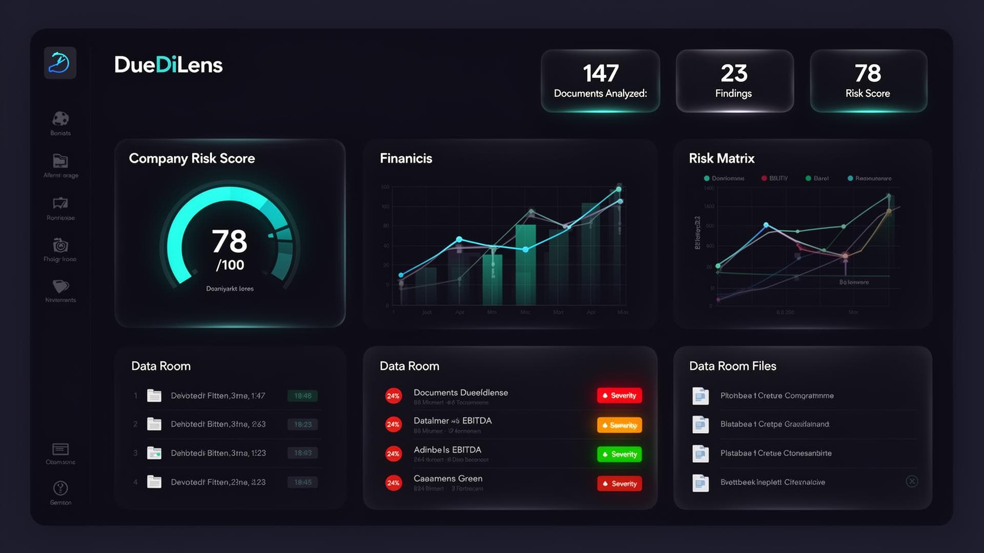 DueDiLens Dashboard - Corporate Due Diligence Platform